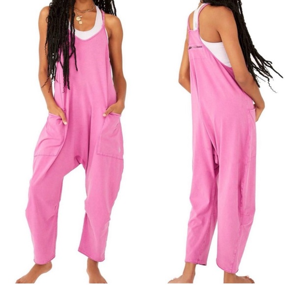 Free People Movement Hot Shot Onesie Jumpsuit Pink - Picture 8 of 16